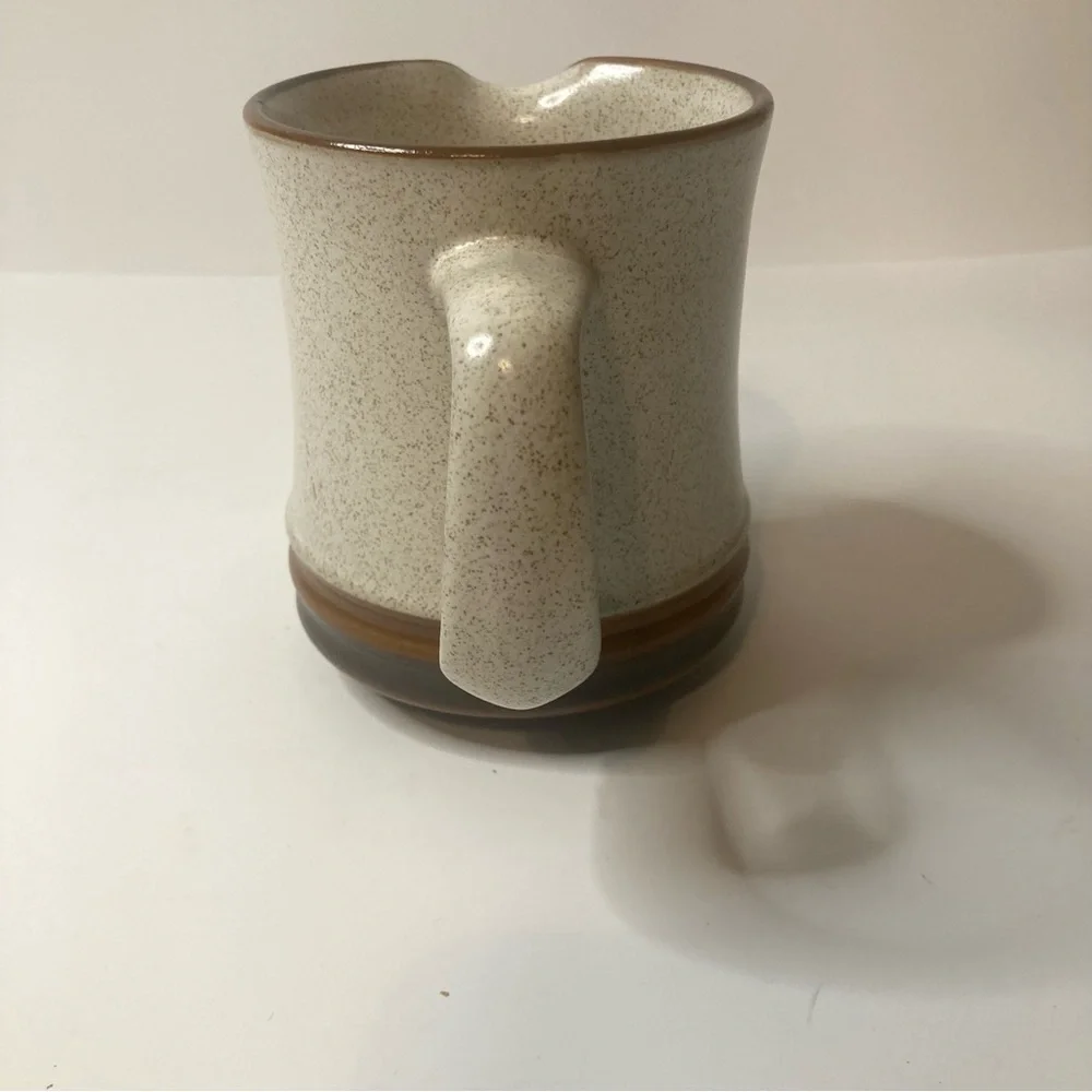 Rare Vintage 70s Denby Langley Creamer Potter’s Wheel Rust Red Oatmeal Interior